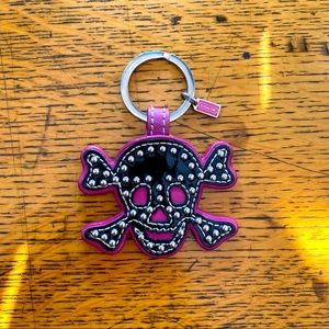 Rare Coach Studded Skull Keychain